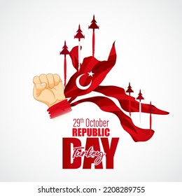 Vector illustration for Turkey Republic Day banner
