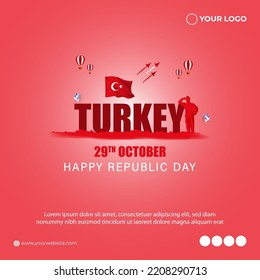 Vector illustration for Turkey Republic Day banner