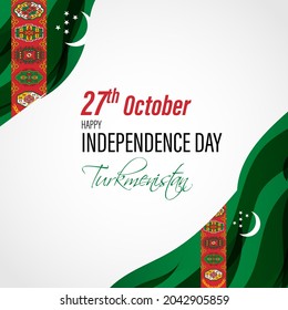 vector illustration for Turkmenistan independence day-27 October