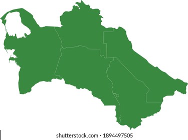 vector illustration of Turkmenistan map