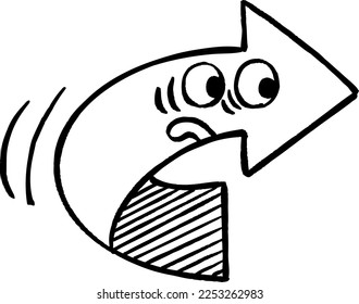 Vector illustration of a turn around arrow