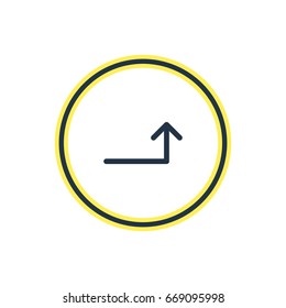 Vector Illustration Of Turn Outline. Beautiful Sign Element Also Can Be Used As Raise Element.