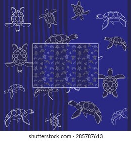 Vector illustration of turtle background
