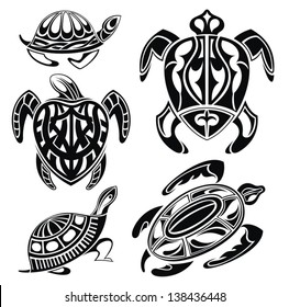 Vector Illustration Turtles Stock Vector (Royalty Free) 138436448 ...