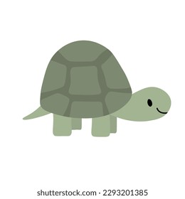 Vector illustration with turtle.Tropical jungle cartoon creatures.Pastel animals background.Cute natural design for fabric, childrens clothing,textiles,wrapping paper.