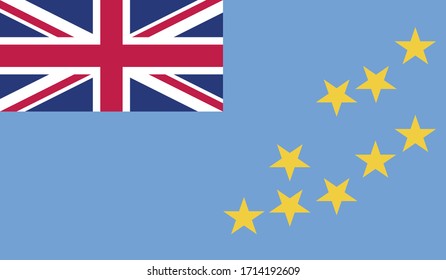 ilustración vectorial de la bandera de Tuvalu