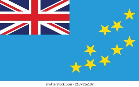 vector illustration of Tuvalu flag.