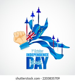 vector illustration for Tuvalu independence day