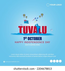 vector illustration for Tuvalu independence day