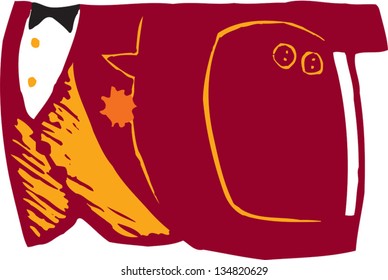 Vector illustration of a tuxedo