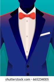 vector illustration of a tuxedo