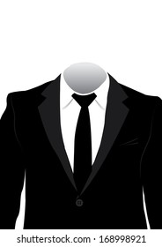 vector illustration of tuxedo suit