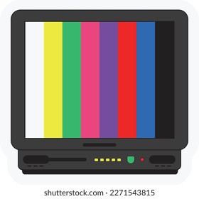 Ilustración vectorial de un televisor, estilo de los años 90