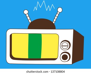 Vector illustration of a TV