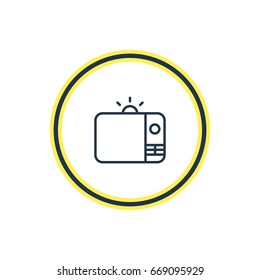 Vector Illustration Of Tv Outline. Beautiful Advertising Element Also Can Be Used As Television Element.