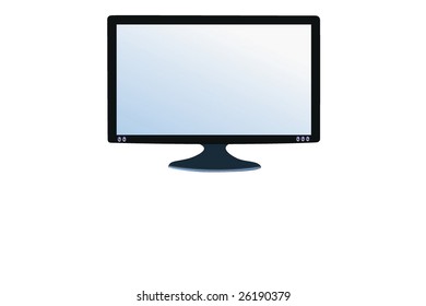 ilustración vectorial de TV bajo fondo blanco