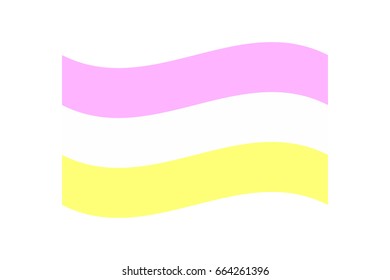 Vector illustration of the Twink pride flag on white background. LGBT symbols topic.