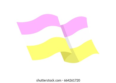 Vector illustration of the Twink pride flag on white bckground. LGBT symbols topic.