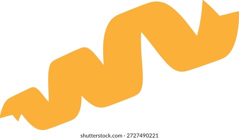 Ilustração vetorial do ícone de fita trançada com forma em espiral, extremidades pontiagudas, estilo de silhueta e elemento de design de movimento abstrato
