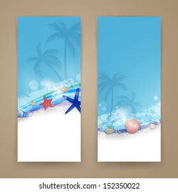 Vector Illustration of Two Abstract Banners