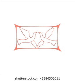 vector illustration of two birds concept