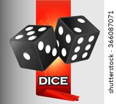 Vector illustration of two black dice