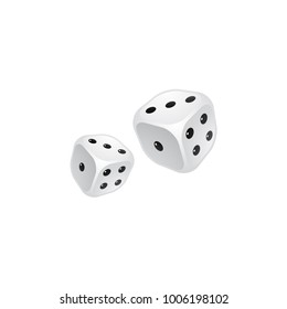 Vector illustration of two black dice