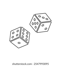 Ilustração vetorial de dois ícone de linha de dados preto estilo plano moderno