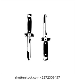 Vektorgrafik von zwei Blades Tattoo-Konzept