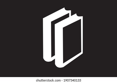 vector illustration of two books icon