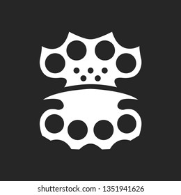 Vector illustration of two brass knuckles