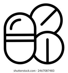 Ilustración vectorial de dos cápsulas, ideal para temas médicos y sanitarios