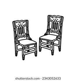 vector illustration of two chairs