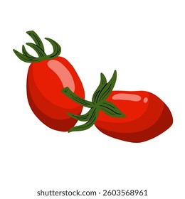 Vector Illustration of Two Cherry Tomatoes