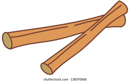 Ilustración vectorial de dos palillos