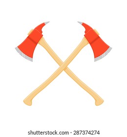 A vector illustration of two crossed axes.
crossed fire axes Icon Illustration.
Fire Fighting symbol.
