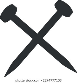 Vector illustration of two crossed lace icon. Carpentry.