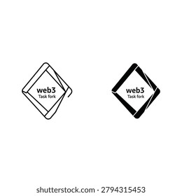 A vector illustration of two diamond shaped icons with web3 task force text