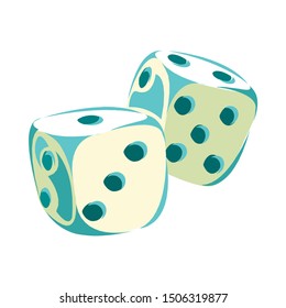 Vector illustration of two dice