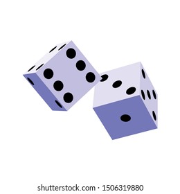 Vector illustration of two dice