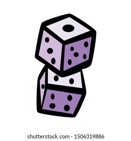 Vector illustration of two dice