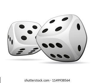 Vector illustration of two dices design concept