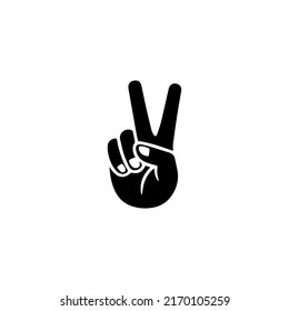 Vector Illustration Two Fingers Icon Symbol Stock Vector (Royalty Free ...