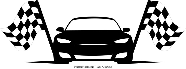 ilustración vectorial dos indicadores terminar y auto