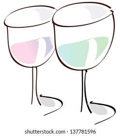 Ilustración vectorial de dos gafas