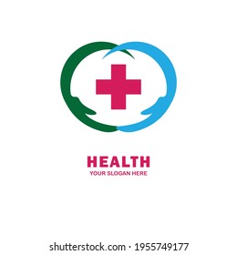 ilustración vectorial de dos manos y añadir símbolo, genial para logotipos de estado e iconos