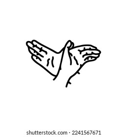 vector illustration of two hands concept