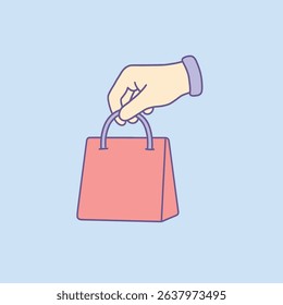Vector illustration of two hands forming a heart shape with fingers and a red heart in the center. Simple style and soft colors