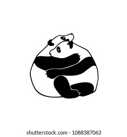 Vector Illustration Two Hugging Pandas Beautiful Stock Vector (Royalty ...