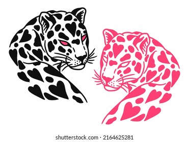 Vector Illustration Of Two Leopards